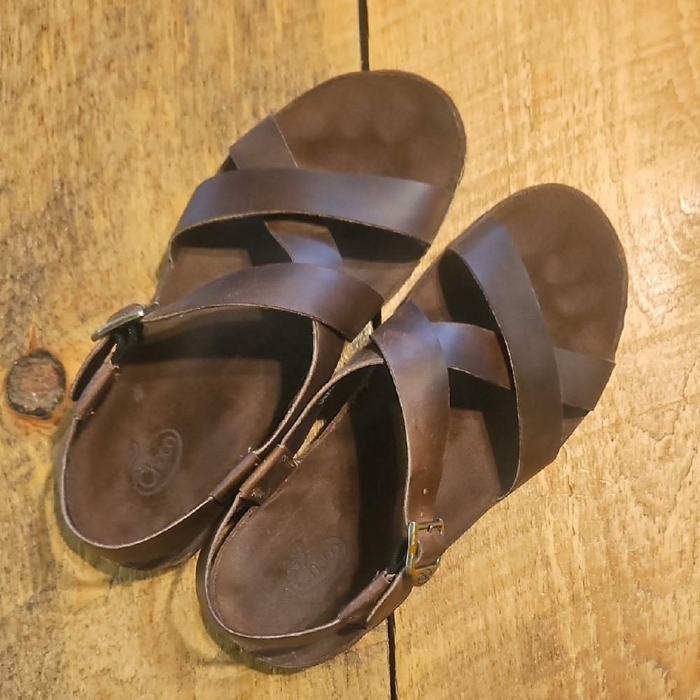 Chaco Brown Leather Sandals